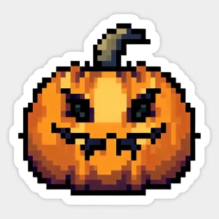 Pumkin Halloween Monster ,Pixel art Sticker